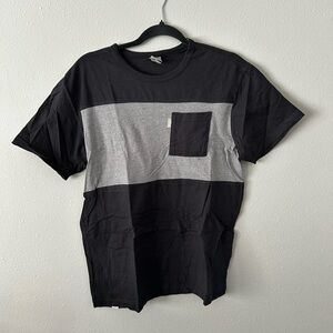 Bench Black and Gray Color Block Men's T-Shirt